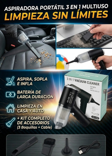 ASPIRADORA PORTÁTIL 3 EN 1